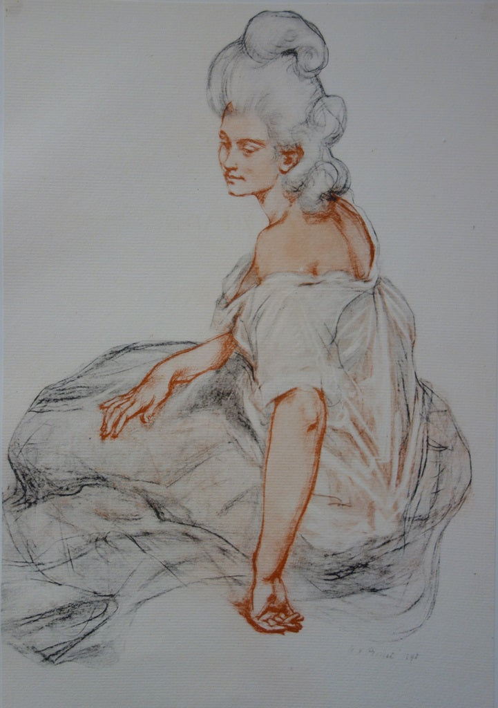 René François Xavier PRINET : Manon - Lithographie (détail)