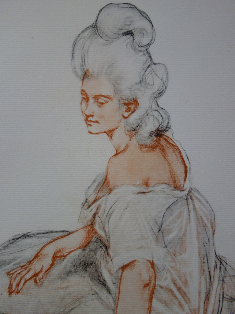 René François Xavier PRINET : Manon - Lithographie (détail)