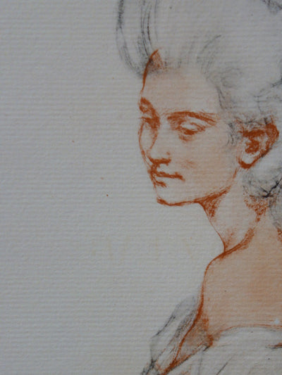 René François Xavier PRINET : Manon - Lithographie (détail)