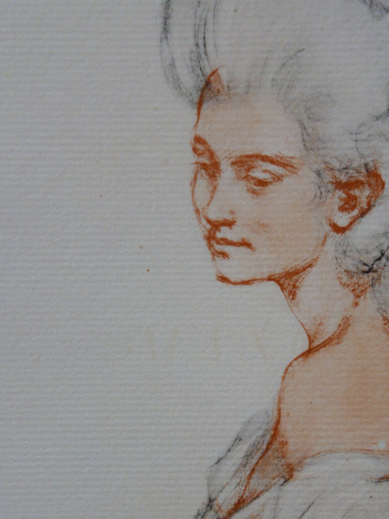 René François Xavier PRINET : Manon - Lithographie (détail)
