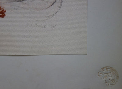 René François Xavier PRINET : Manon - Lithographie (détail)