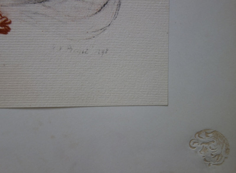 René François Xavier PRINET : Manon - Lithographie (détail)
