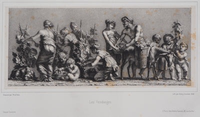 Pierre-Paul PRUD'HON : Les vendanges, 1848 - Lithographie