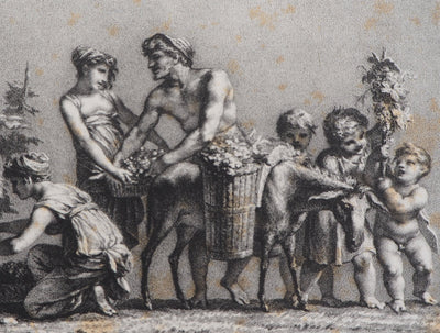 Pierre-Paul PRUD'HON : Les vendanges, 1848 - Lithographie (détail)