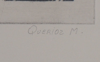 Michel QUERIOZ : Paysage en quatre temps - Gravure (détail)
