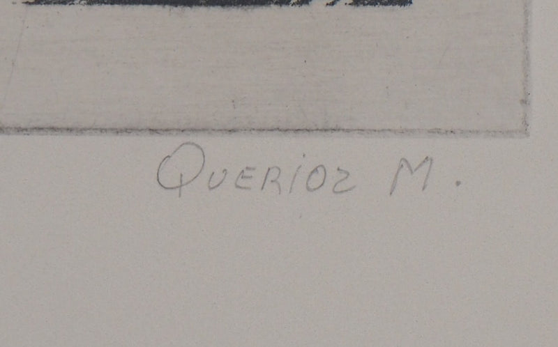 Michel QUERIOZ : Paysage en quatre temps - Gravure (détail)