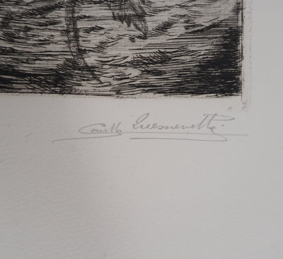 Camille QUESNEVILLE : La Naissance florale, vers 1950 - Gravure (détail)