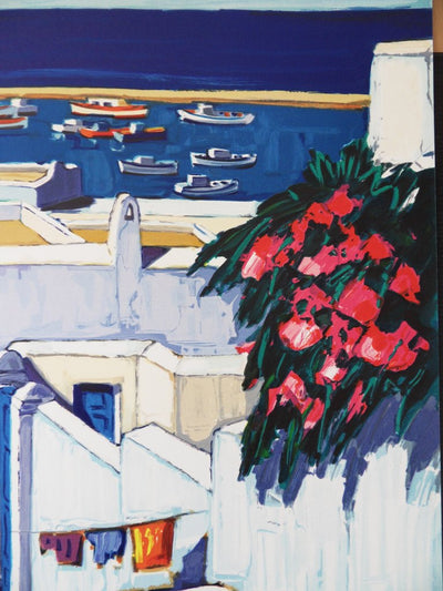 Jean-Claude QUILICI : Eté à Mykonos, Lithographie originale (photo de détail 4) - Crédit photo : Galerie Art.Paris