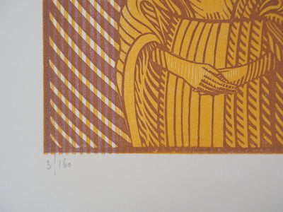 René QUILLIVIC : La Fiancée du Pêcheur d'Islande, 1927 - Gravure sur bois (détail)