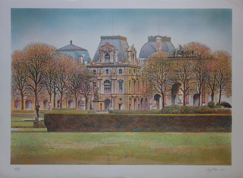 Rolf RAFFLEWSKI : Le Musée du Louvre au Baiser - Lithographie