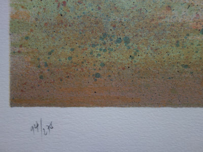 Rolf RAFFLEWSKI : Le Musée du Louvre au Baiser - Lithographie (détail)