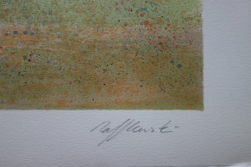 Rolf RAFFLEWSKI : Le Musée du Louvre au Baiser - Lithographie (détail)