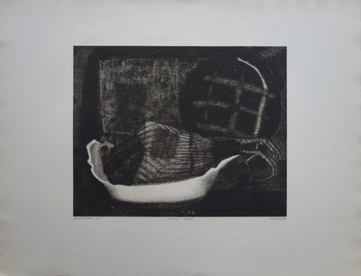 Jacques RAMONDOT : Oiseau bardé - Gravure (détail)
