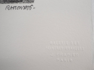Jacques RAMONDOT : Paysage onirique de Mollières - Gravure (détail)