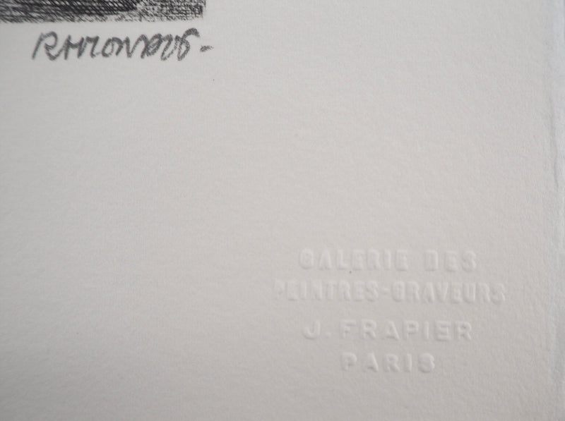 Jacques RAMONDOT : Paysage onirique de Mollières - Gravure (détail)