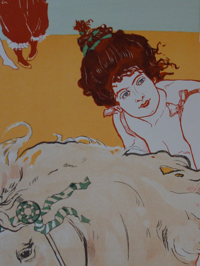 Richard RANFT : L'Ecuyère - Lithographie (détail)