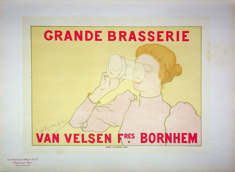 Armand RASSENFOSSE : Amatrice de bière - Affiche (détail)