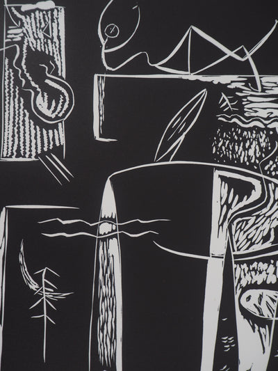 Josy RAYNAL : Composition variée - Sérigraphie (détail)