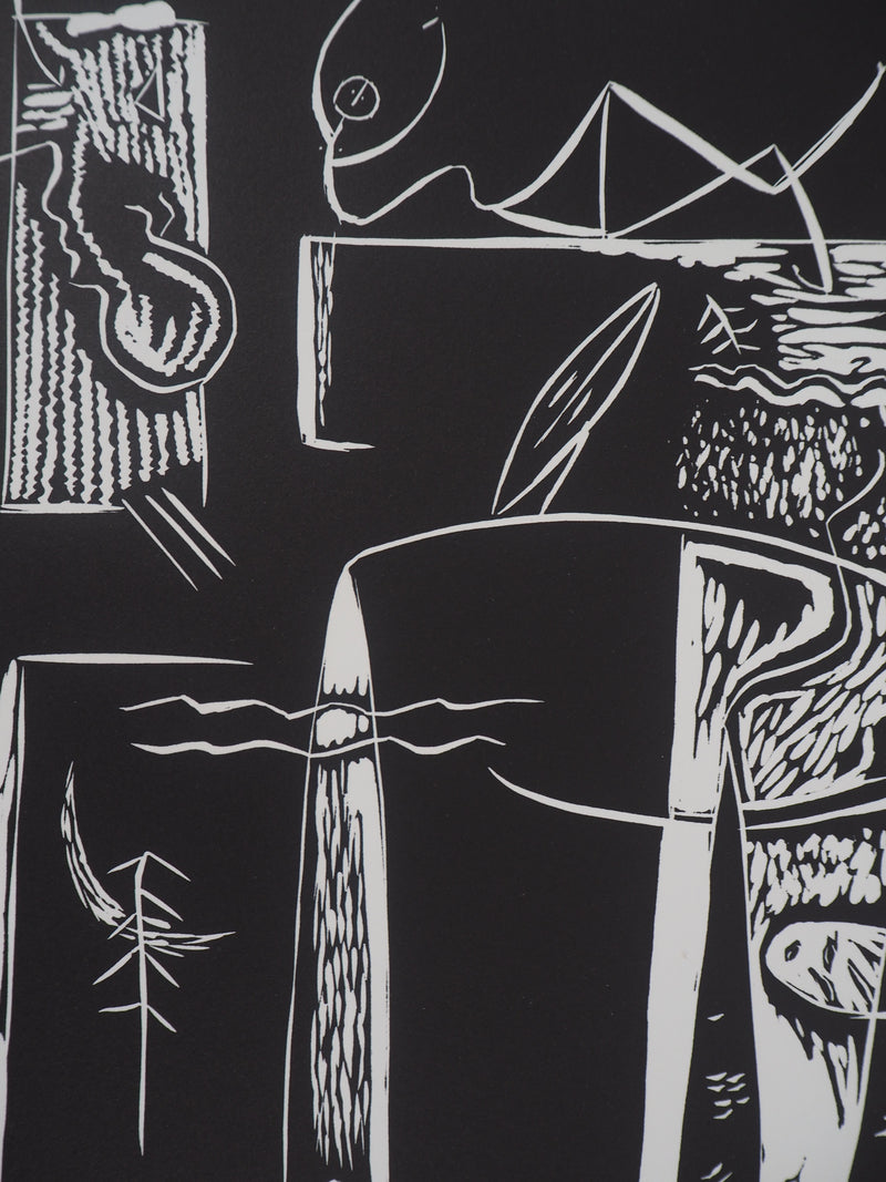 Josy RAYNAL : Composition variée - Sérigraphie (détail)