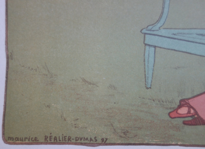 Maurice REALIER-DUMA : Corinne - Lithographie (détail)