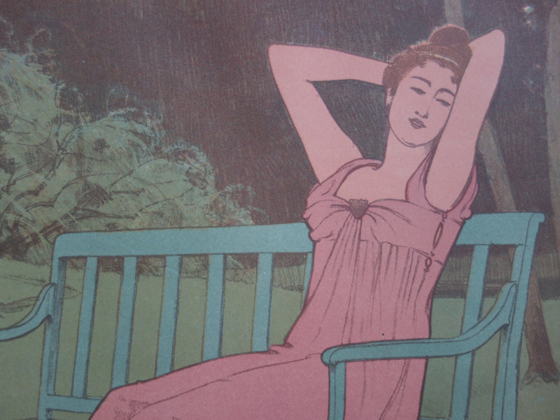 Maurice REALIER-DUMA : Corinne - Lithographie (détail)