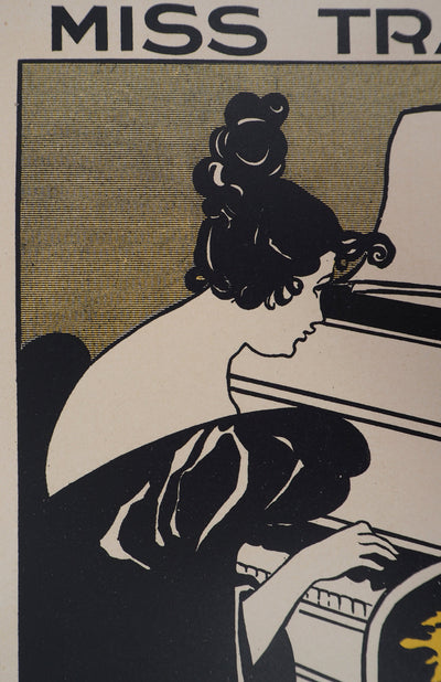 Ethel REED : Jeune fille au piano, 1897 - Affiche (détail)