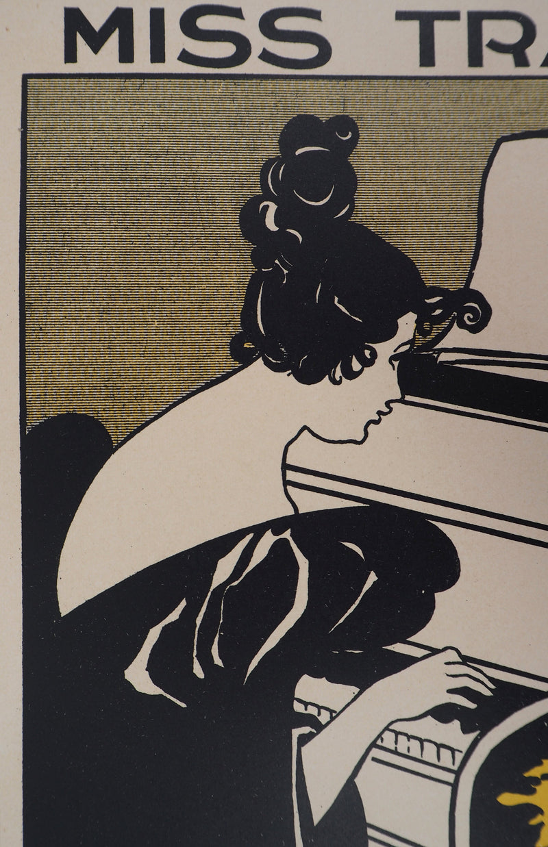 Ethel REED : Jeune fille au piano, 1897 - Affiche (détail)