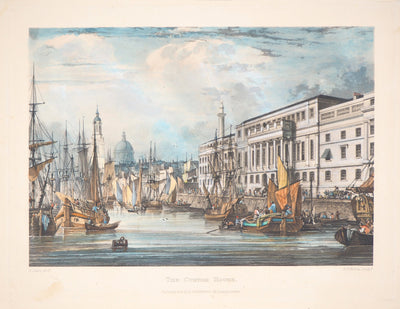 Richard Gilson REEVE : The custom house (La douane de Mer à Venise) - Gravure (détail)