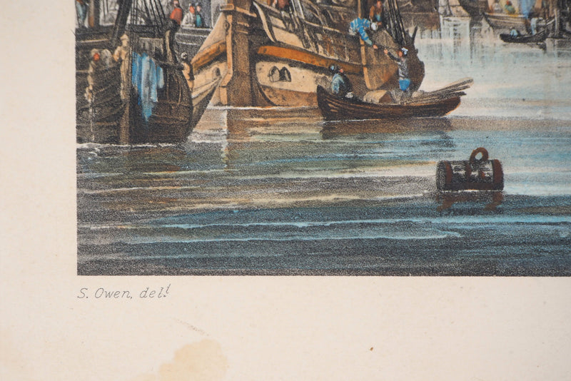 Richard Gilson REEVE : The custom house (La douane de Mer à Venise) - Gravure (détail)