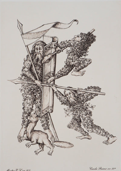 Cécile REIMS : L'assaut - Gravure (détail)