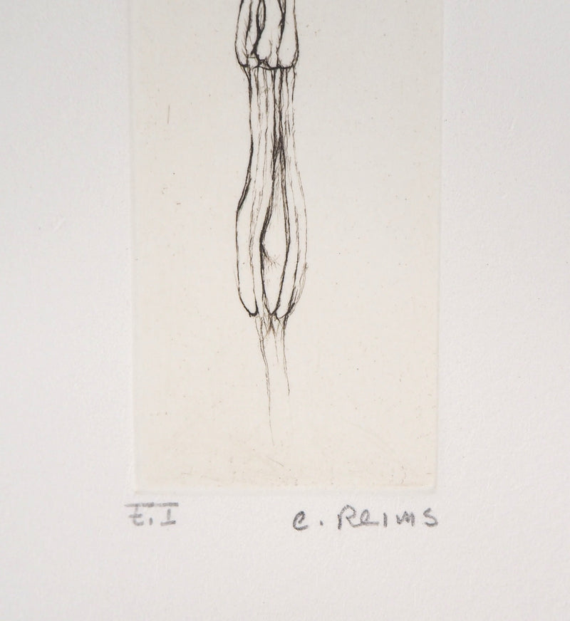 Cecile REIMS : Fleur séductrice, 2003 - Gravure (détail)