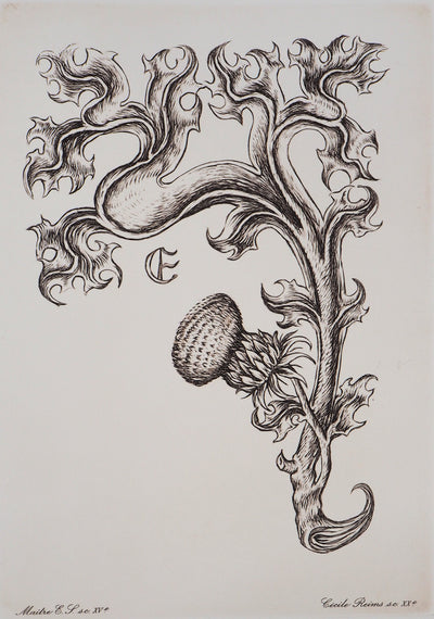 Cécile REIMS : Floraison - Gravure (détail)