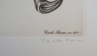 Cécile REIMS : Floraison - Gravure (détail)
