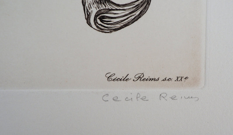 Cécile REIMS : Floraison - Gravure (détail)