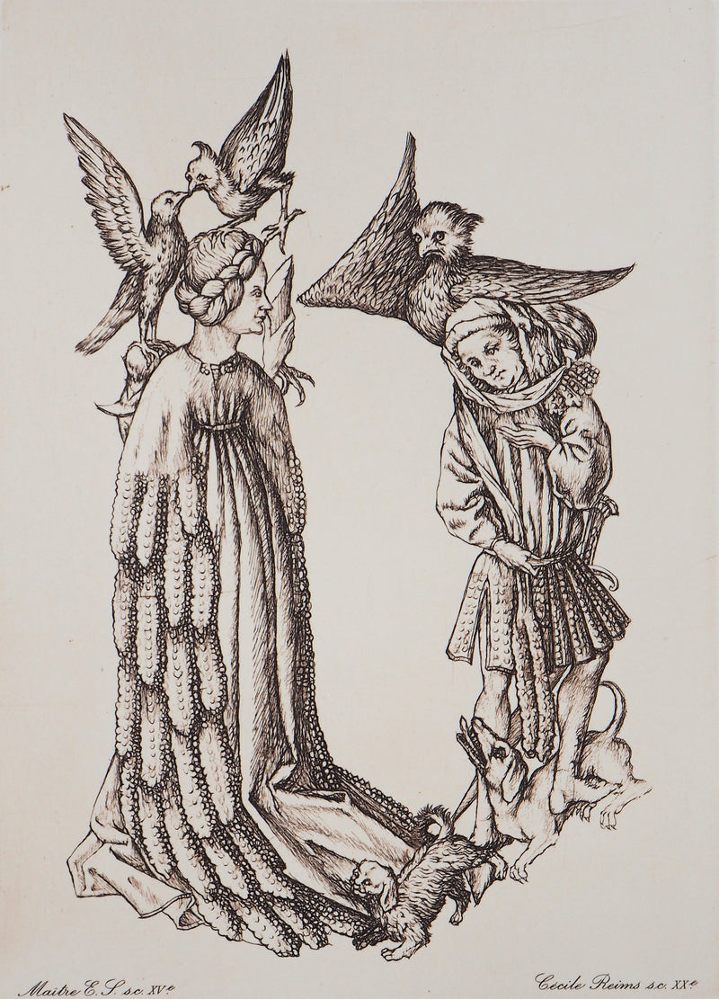 Cécile REIMS : Indulgence - Gravure (détail)