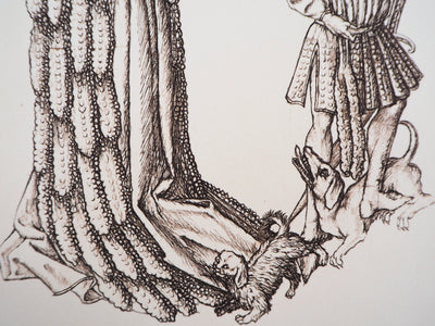 Cécile REIMS : Indulgence - Gravure (détail)