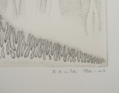 Cecile REIMS : Nature cosmique - Gravure (détail)