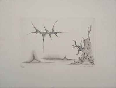 Cecile REIMS : Paysage cosmique - Gravure
