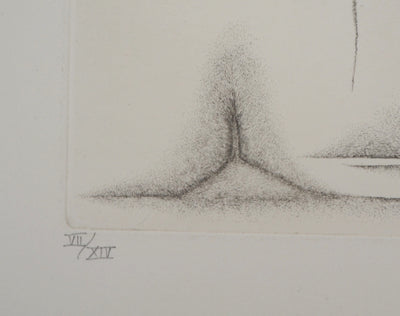 Cecile REIMS : Paysage cosmique - Gravure (détail)