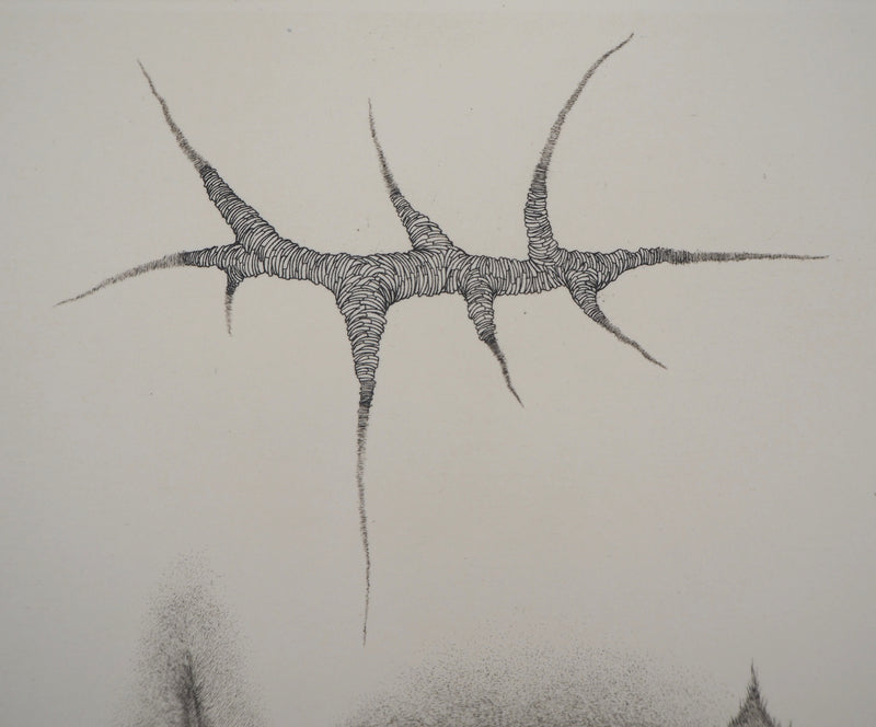 Cecile REIMS : Paysage cosmique - Gravure (détail)