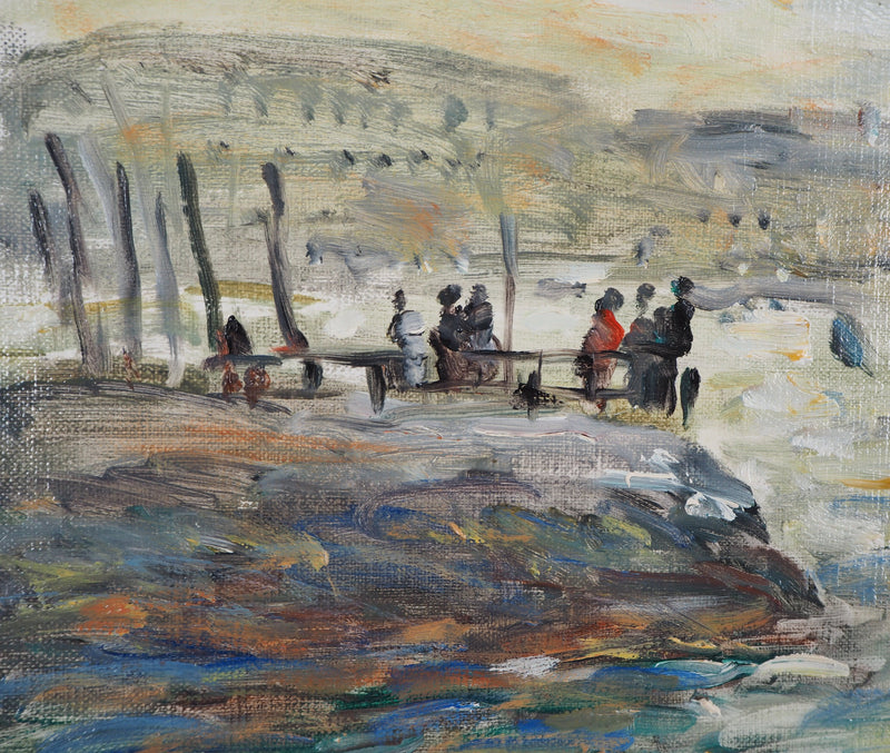 Jean Jacques RENE : Voiliers au Havre - Tableau (détail)