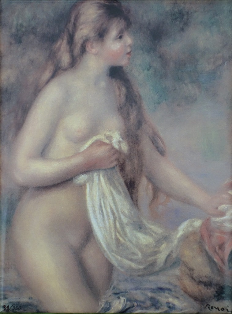 Pierre-Auguste RENOIR : Baigneuse aux cheveux longs, Sérigraphie originale (vue générale) - Crédit photo : Galerie Art.Paris