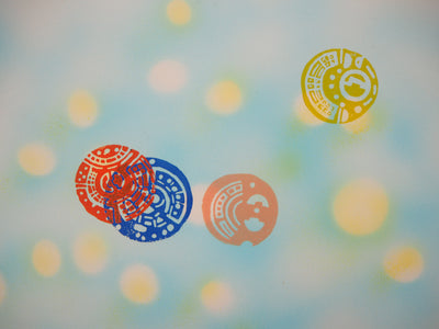 Seund Ja RHEE : Composition stellaire, 2004 - Lithographie (détail)
