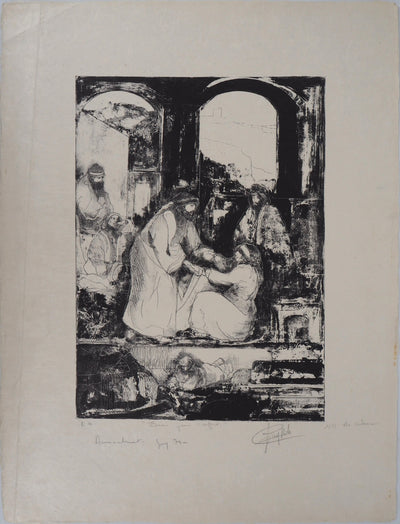 Guy RIBES : Visite - Lithographie
