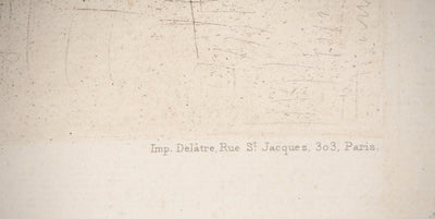 Théodule RIBOT : Portrait de M.A. CADART - Gravure (détail)
