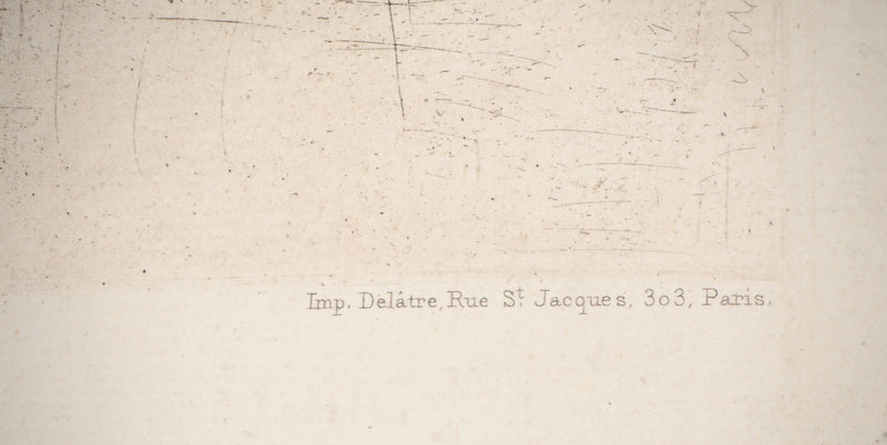 Théodule RIBOT : Portrait de M.A. CADART - Gravure (détail)