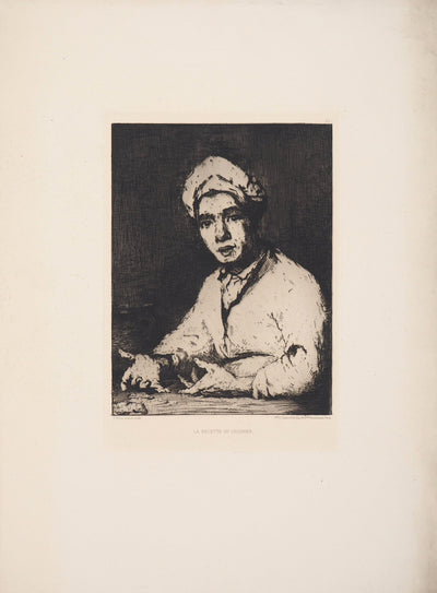 Théodule RIBOT : La recette du cuisinier - Gravure (détail)