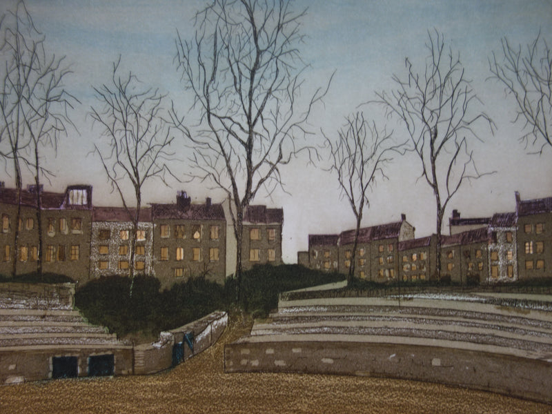 Jacques Joachim Jean RIGAL : Les arènes de Lutèce - Gravure (détail)