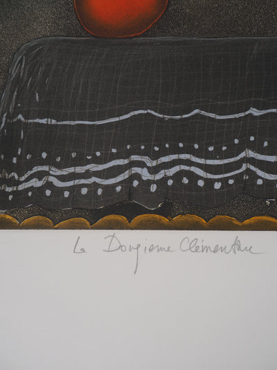 Jacques Joachim Jean RIGAL : La douzième clémentine - Gravure (détail)