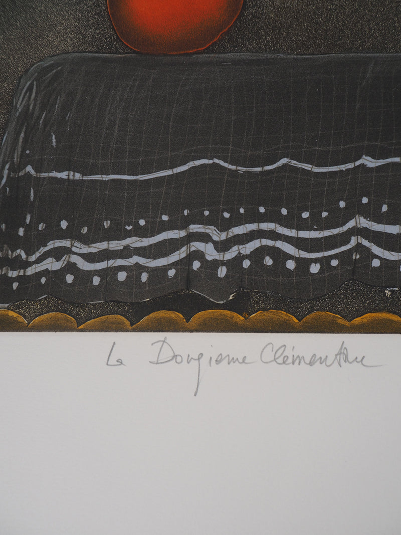 Jacques Joachim Jean RIGAL : La douzième clémentine - Gravure (détail)